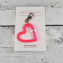 Acrylic Heart Stitch Marker Holder