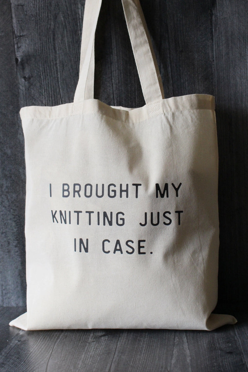 I Brought My Knitting Tote