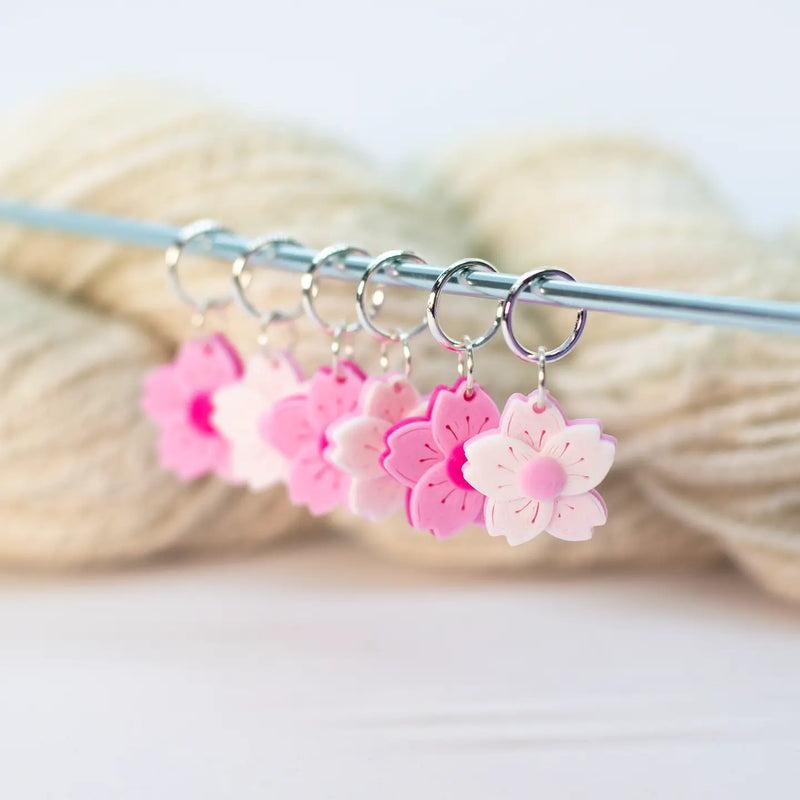 Cherry Blossoms Stitch Markers