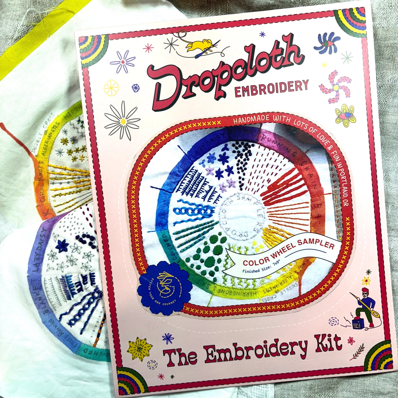 Color Wheel Craft Kit Color Wheel Embroidery Kit