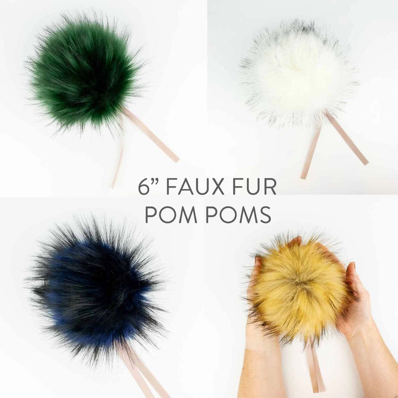 6" Faux Fur Pom Pom
