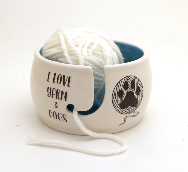 I Love Yarn and Dogs Bowl