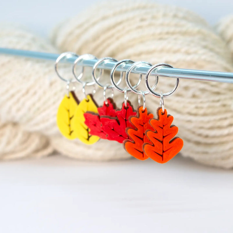 Autumn Leaves Stitch Markers