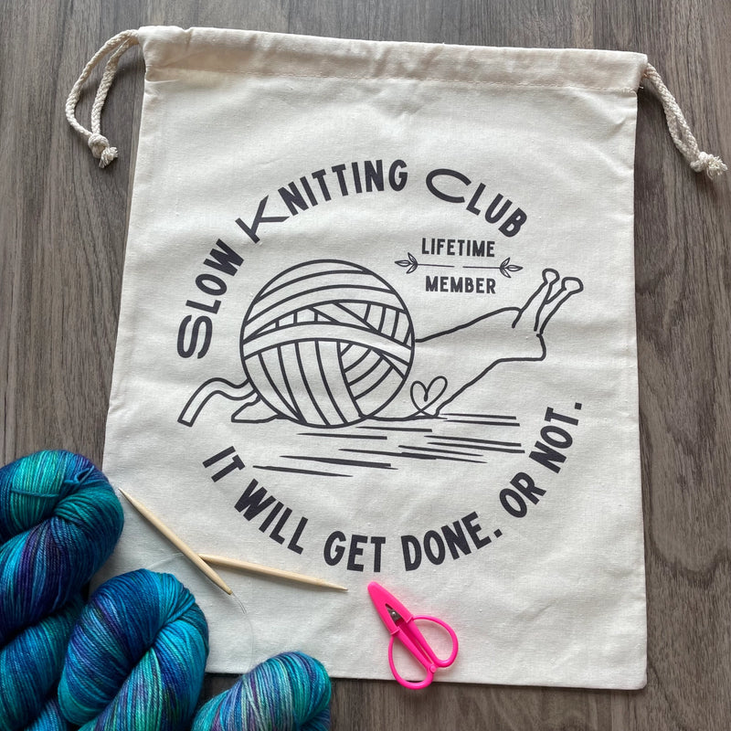 Slow Knitters Club Project Bag
