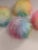 6" Faux Fur Pom Poms