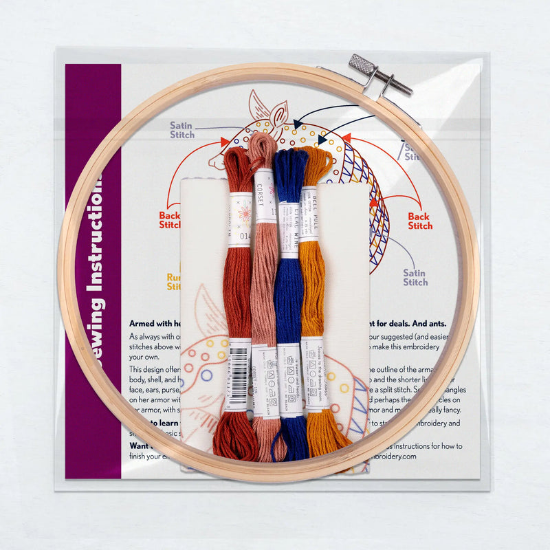 Shopping Armadillo Embroidery kit