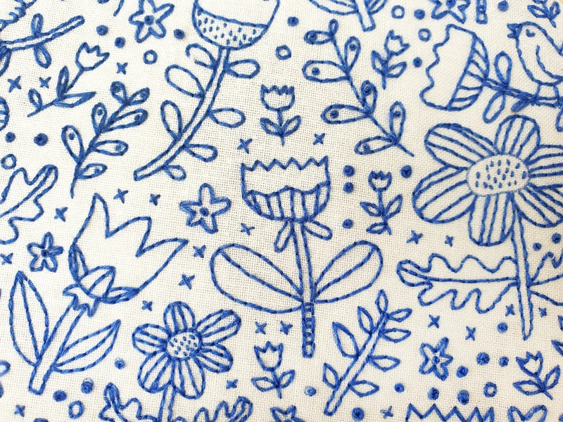 Floral Doodle Embroidery Kit