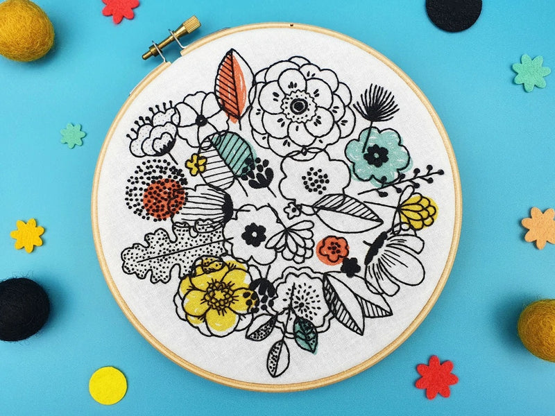 Floral Shadows Embroidery Kit