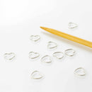 Silver Heart Stitch Markers