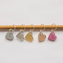 Acrylic Heart Stitch markers