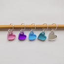Acrylic Heart Stitch markers