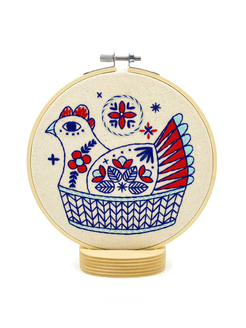 Holiday Hen Embroidery Kit