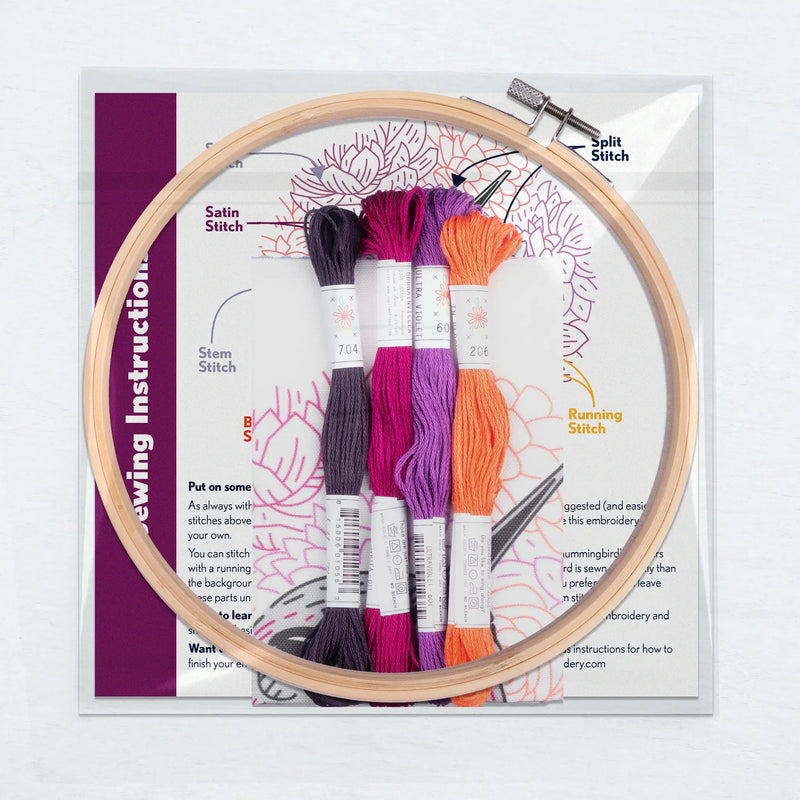 Vibrant Hummingbird Embroidery kit
