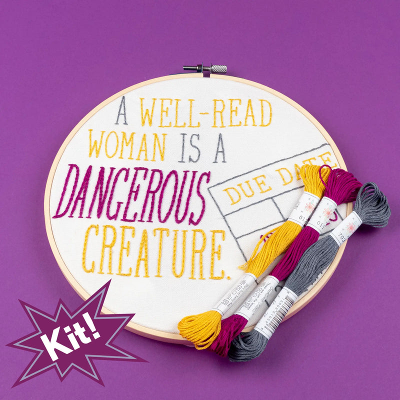 Feminist Librarian Embroidery kit