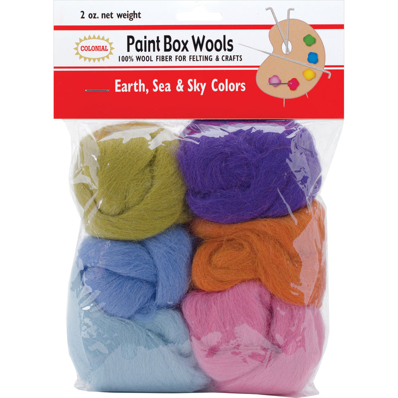 Colonial Paintbox Wool Roving Assortment