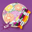 Zinnia Embroidery kit