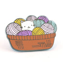 Cat in Yarn Basket