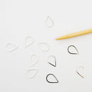 Silver Rain Drops Stitch Markers