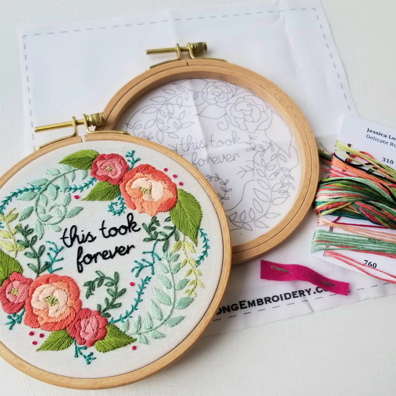 Delicate Roses Embroidery Kit